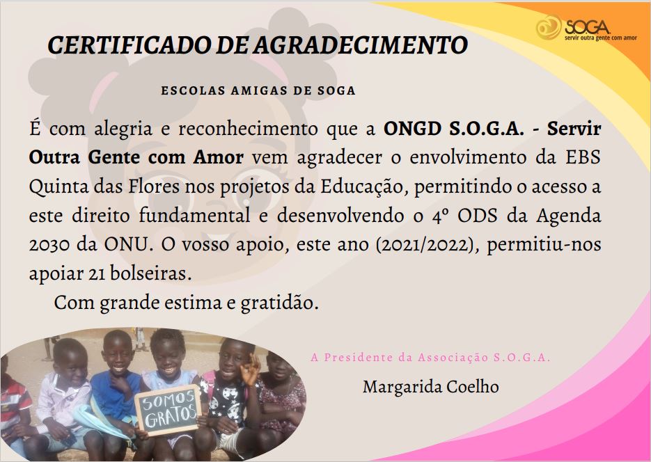Agradecimento – Projeto SOGA